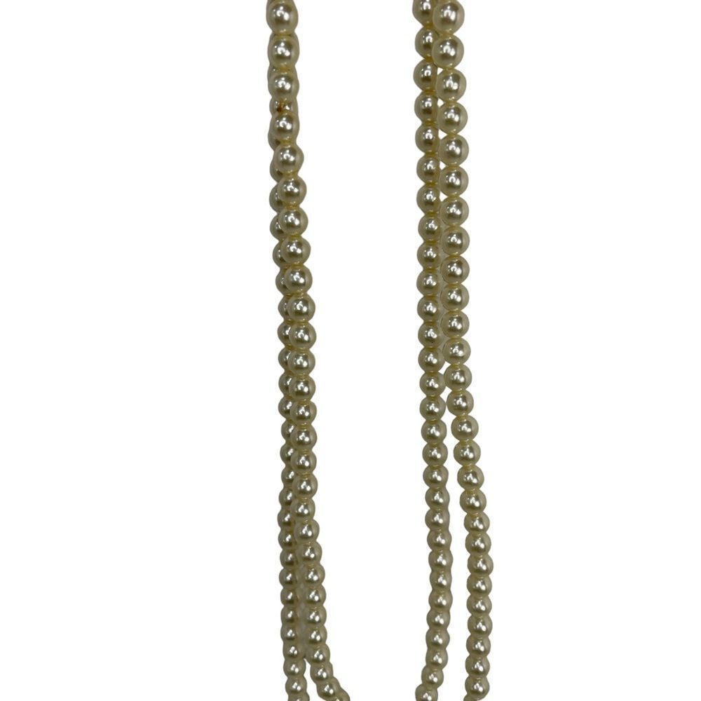 Infinity Faux Pearl Strand Necklace 52” Office Career Formal Wedding Classic - Picture 4 of 10